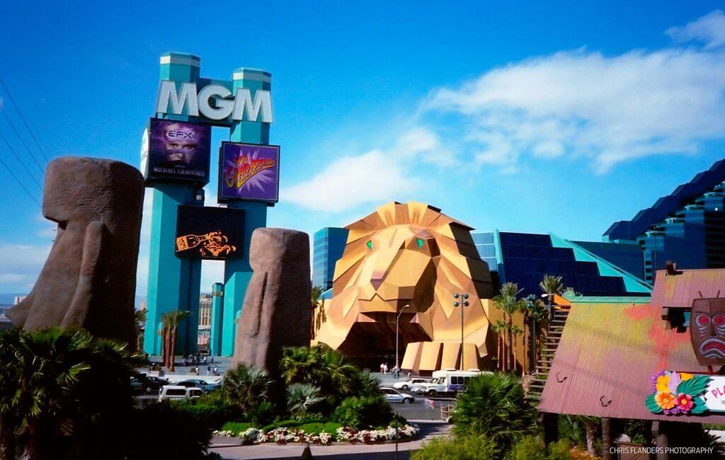 MGM Grand Lion entrance 1998
