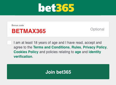 How to use the bet365 bonus code BETMAX365