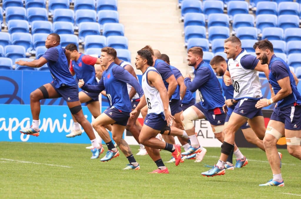 French rugby team training